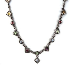 Premier Design Argyle Retired Necklace 18"  Multicoloured Crystals